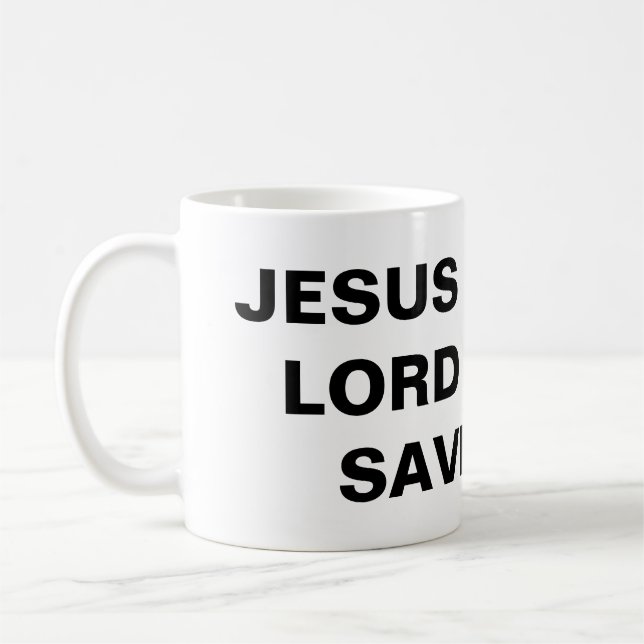 Caneca De Café "Jesus é meu Senhor e salvador" Clássica Mug (Esquerda)