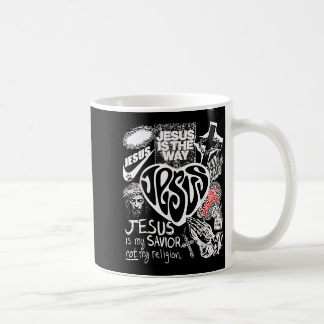 Caneca De Café Jesus É O Caminho Versículo Bíblico Cristão Fé De  (Direita)