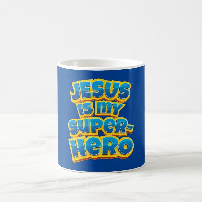 Caneca De Café Jesus é o meu super-herói Crianças e Adultos Fé Cr (Centro)