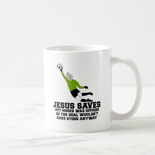 Caneca De Café Jesus engraçado salvar (Direita)