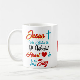 Caneca De Café Jesus faz o canto do coração