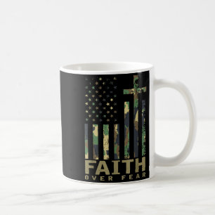 Caneca De Café Jesus Fé sobre Medo Cruz Cristã Deus Fait Nós 