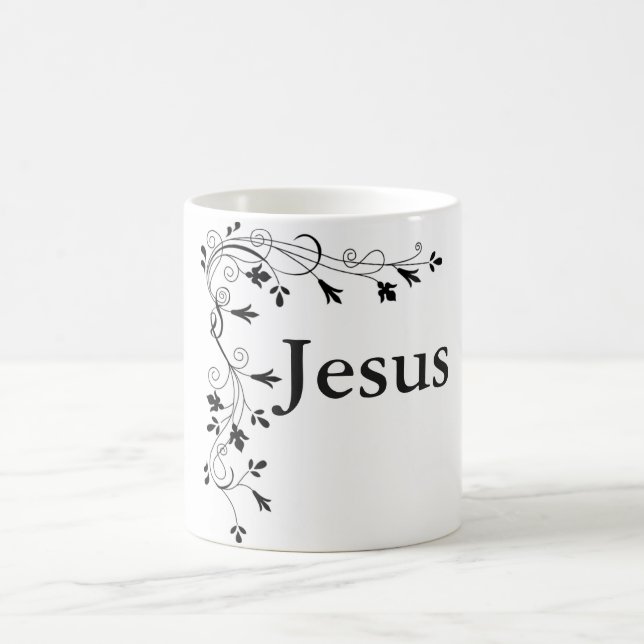 CANECA DE CAFÉ JESUS FLORAL CORNER BORDER (Centro)