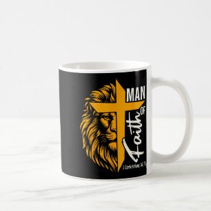 Caneca De Café Jesus Homem De Fé Leão Cruz I Coríntios 16 13 