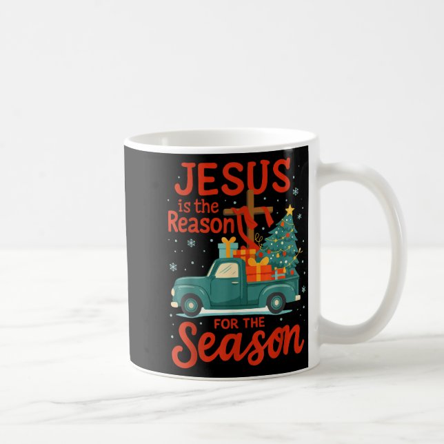 Caneca De Café Jesus Is The Reason For The Season Pajamas Kids Ch (Direita)