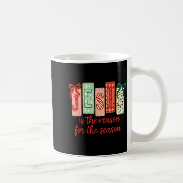 Caneca De Café Jesus Is The Reason For The Season, Retro Jesus Ch (Direita)