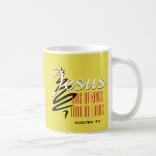 Caneca De Café JESUS KING OF KINGS Christian Scripting Natal