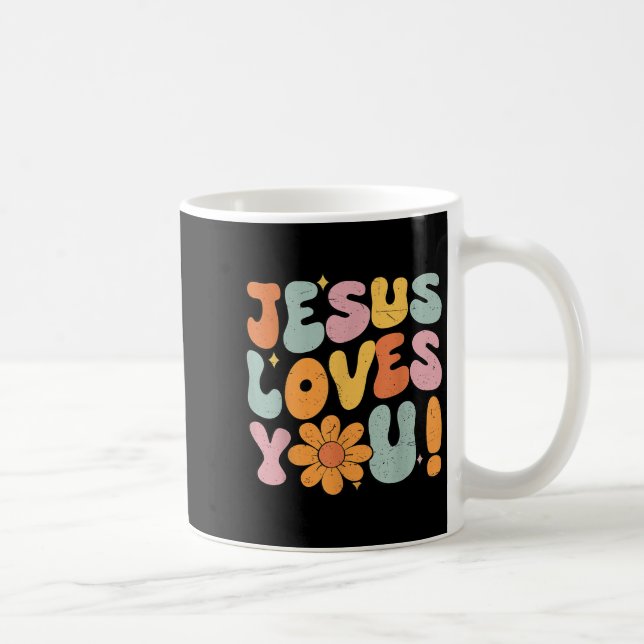 Caneca De Café Jesus Loves You Christian Teen Girl God Sister Goo (Direita)