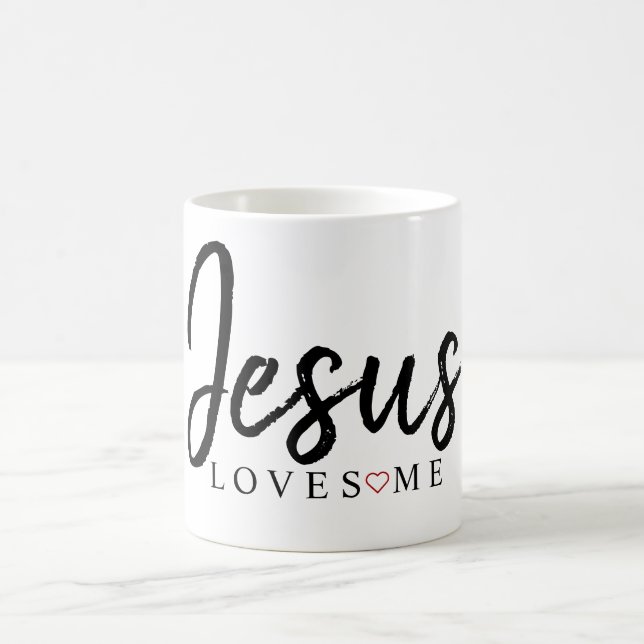 Caneca De Café Jesus me ama com coração vermelho| (Centro)