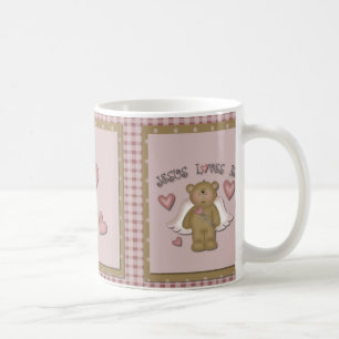Caneca De Café Jesus Me Ama Teddy Bear Angel Mug