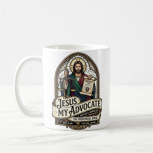 Caneca De Café Jesus Meu Advogado Jesus Advogado no Tribunal de C