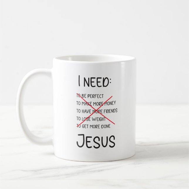 Caneca De Café Jesus Mug Inspirador, Mug Cristão (Esquerda)