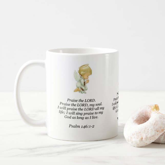 Caneca De Café Jesus Mug Salm 146:1-2 (Com Donut)
