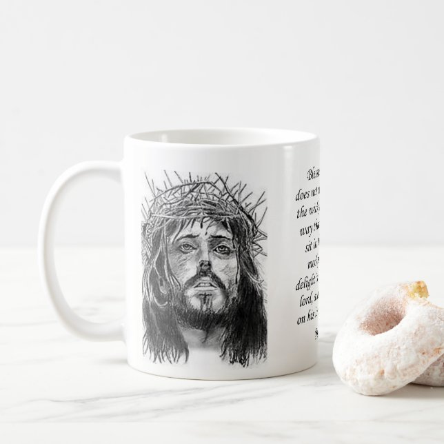 Caneca De Café Jesus Mug Salm 91:1-2 (Com Donut)