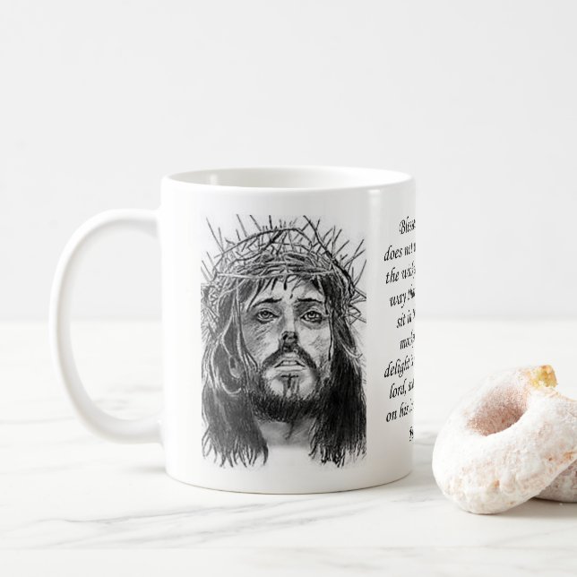 Caneca De Café Jesus Mug Salm 91:1-2 (Com Donut)