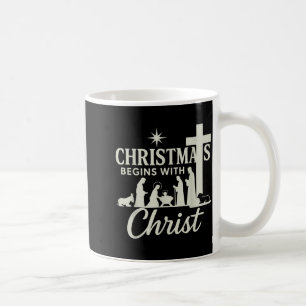 Caneca De Café Jesus Natal Começa Com Cristo Pjs Pijamas Tod