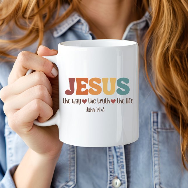 Caneca De Café Jesus O Caminho, A Verdade, A Cama Cristã (Criador carregado)