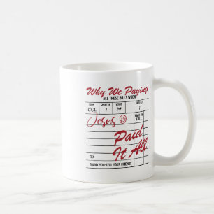 Caneca De Café Jesus Pagou Tudo Jesus Dia de Páscoa Cristão