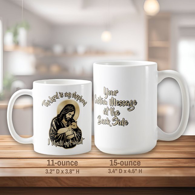 Caneca De Café Jesus Pastor Cuidadoso (Criador carregado)