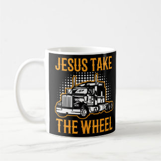 Caneca De Café Jesus Pega O Caminhão Cristão Religioso