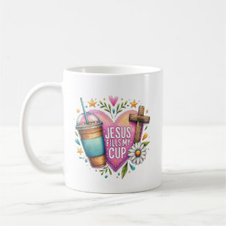Caneca De Café Jesus Preenche Minha Taça Cristã Café Amada Salmo