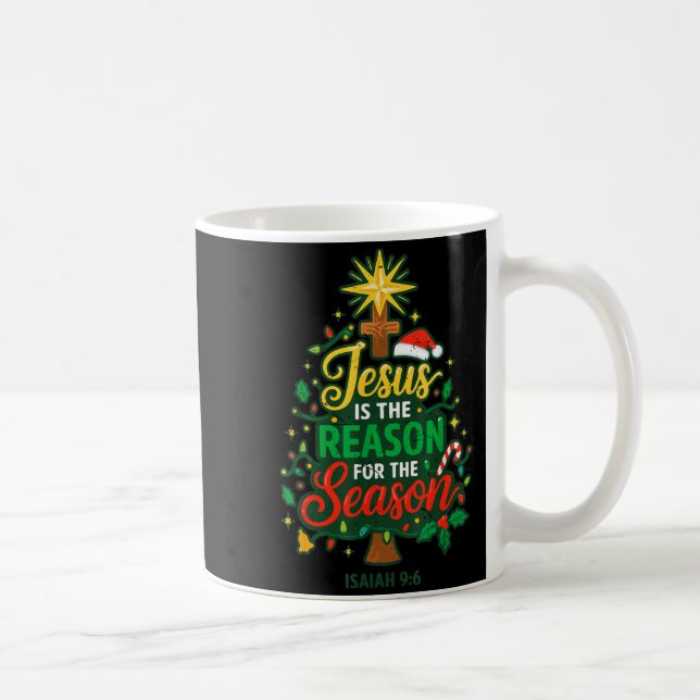Caneca De Café Jesus Reason Season Christian Christmas Family Pjs (Direita)