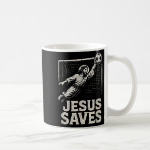 Caneca De Café Jesus Salva - Goleiro de Futebol Inspiração Cristã