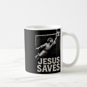 Caneca De Café Jesus Salva - Goleiro de Futebol Inspiração Cristã