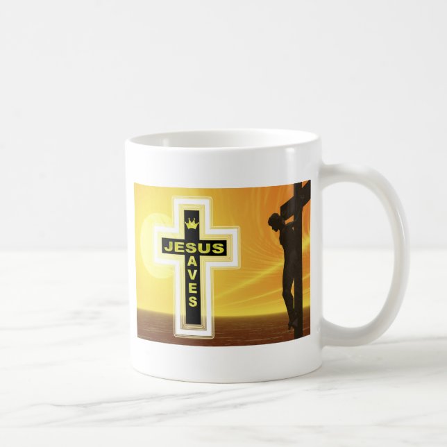 Caneca De Café Jesus salvar o picyure da crucificação (Direita)