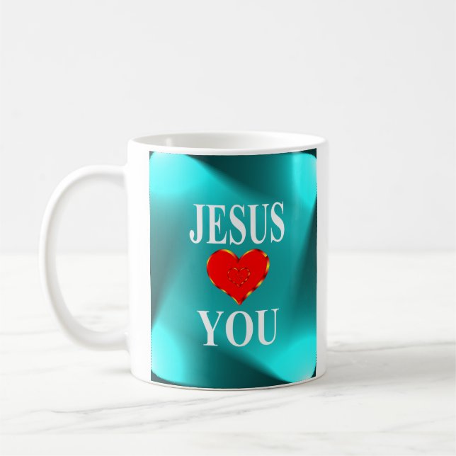 Caneca De Café Jesus Te Ama A Salvação Eterna (Esquerda)