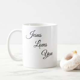 Caneca De Café Jesus Te Ama, Café Mug