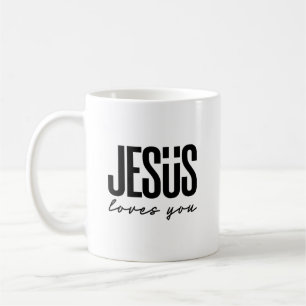 CANECA DE CAFÉ JESUS TE AMA CRISTÃO