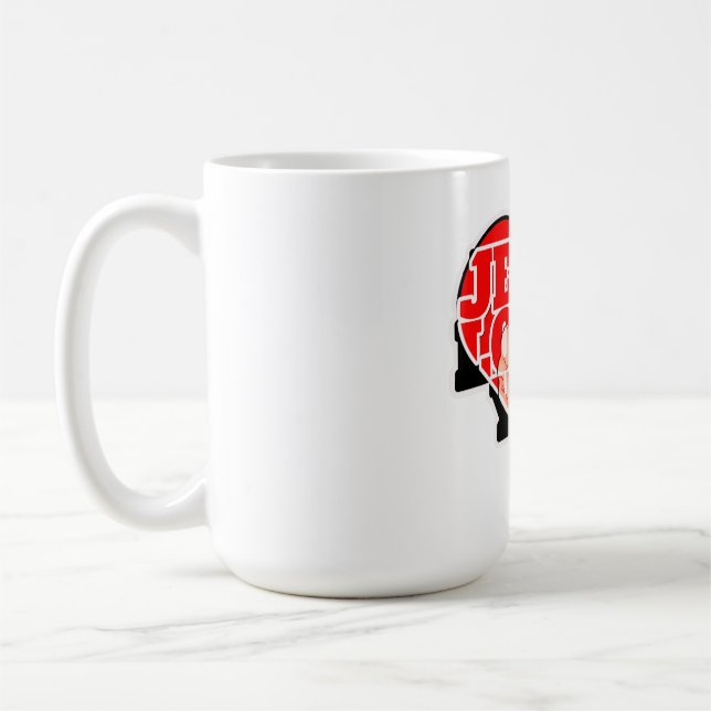 Caneca De Café Jesus Te Ama - Fé Cristã Inspiradora (Esquerda)