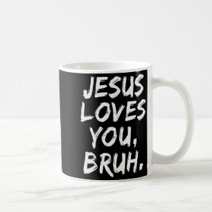 Caneca De Café Jesus Te Ama Irmão Cristão Crente Fé Deus 