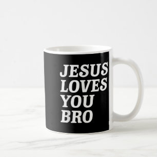 Caneca De Café Jesus Te Ama, Irmão, Fé Cristã Engraçada V