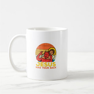 Caneca De Café Jesus Tem As Suas Costas, Jiu Jitsu, Homens Crist