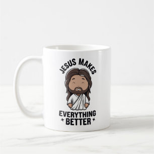 Caneca De Café Jesus Torna tudo melhor