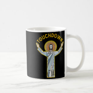 Caneca De Café Jesus Touchdown Diversão Fé Cristã Frase Meme C