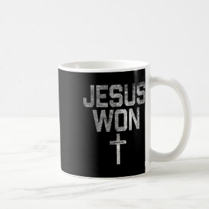 Caneca De Café Jesus Venceu Fé Cristã Apenas Aqui Para Dar Glória