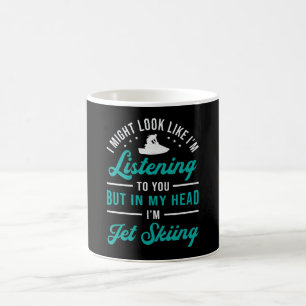 Caneca De Café Jet Ski A Ouvir-Te Esportes De Água De Esqui Jet
