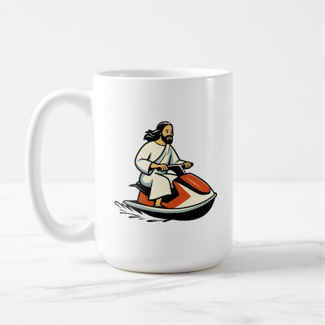 Caneca De Café Jet-Ski Jesus (Esquerda)