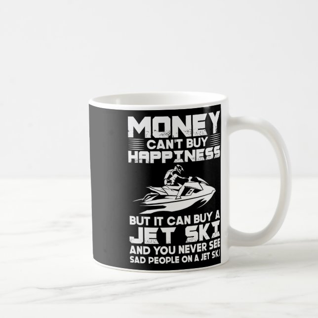 Caneca De Café Jet Skiing Money não pode Comprar a felicidade, ma (Direita)