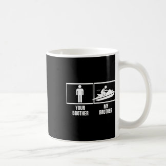 Caneca De Café Jet Skiing Seu Irmão Meu Irmão Irmã Engraçado Je