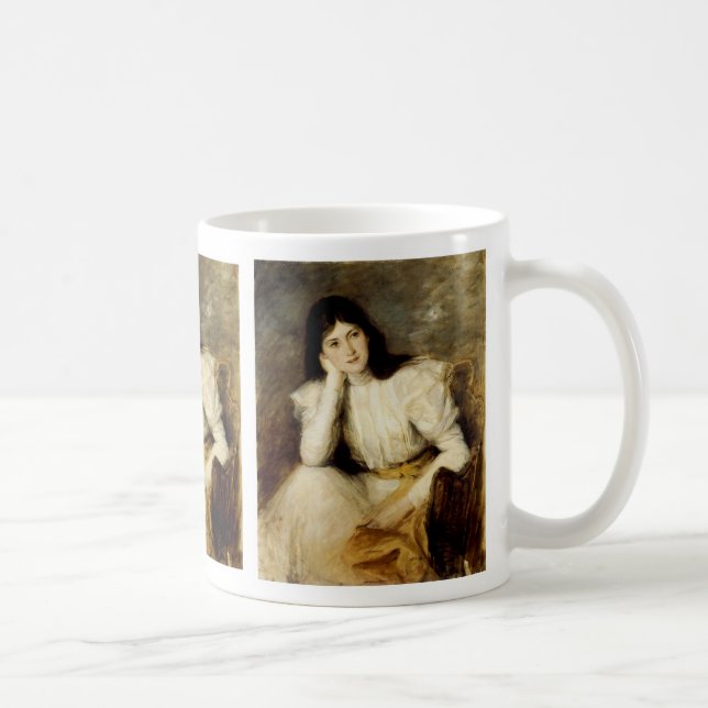 Caneca De Café Jeune Fille Reveuse, Retrato de Berthi Capel (Direita)