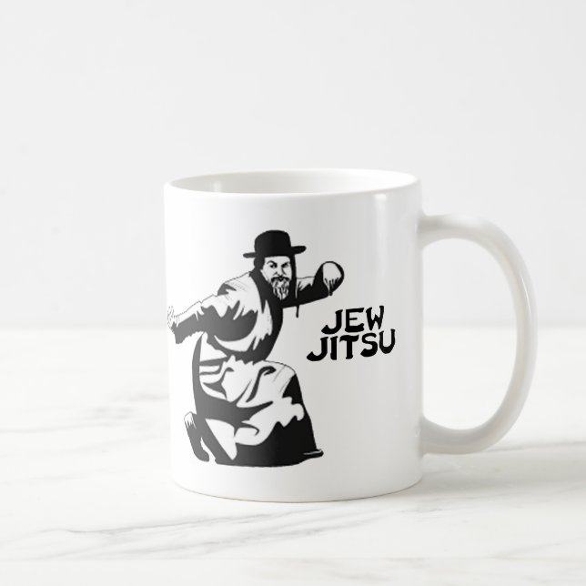 Caneca De Café Jew Jitsu Coffee Mug | Presentes do Bar judeu Mitz (Direita)