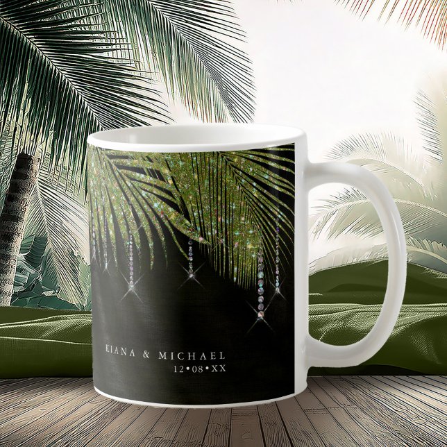 Caneca De Café Jewel Palm Leaf Green ID830 (Criador carregado)