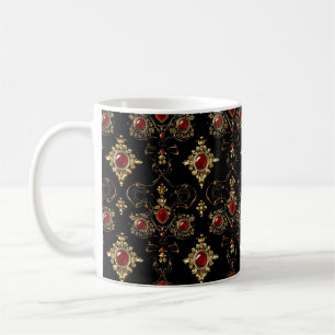 Caneca De Café Jewels Elegant Pattern