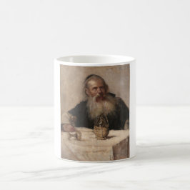Caneca De Café Jewish Man Bebendo Wine (por Olga Boznanska)