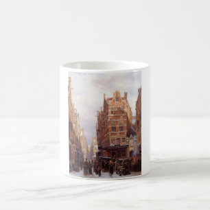 Caneca De Café Jewish Quarter em Amsterdã (Vintage City Scene)
