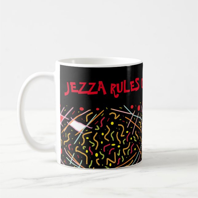 Caneca De Café Jezza manda bem, então eles dizem design vermelho  (Esquerda)